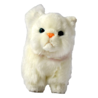 Perzsa plüss cica fehér színben 15 cm