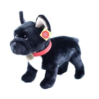 fekete francia bulldog plüsskutya 30 cm