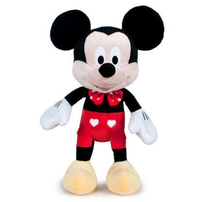 Mickey egér plüssjáték szív mintás ruhában