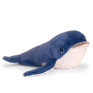 Kedves kék bálna plüssállat 25 cm