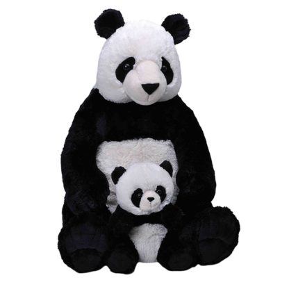 Óriás plüss panda a kicsinyével
