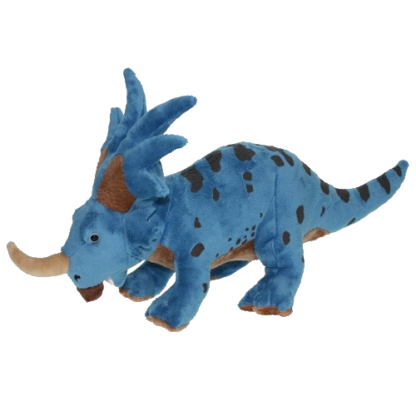 Plüss dinoszaurusz Styracosaurus kék-fekete színben