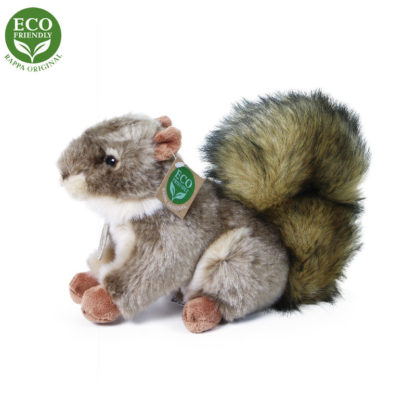 Élethű plüss mókus ülő 24 cm