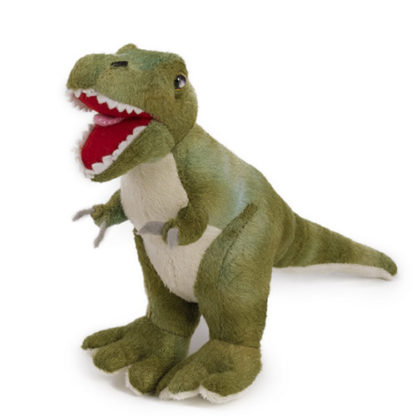 Zöld plüss T-rex dinó figura 15 cm