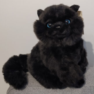 Ülő fekete plüss cica az UNI-TOYS-tól
