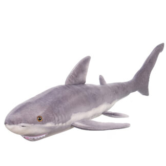 Élethű óriás méretű fehér cápa plüss