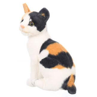 Japán csonkafarkú macska plüssfigura kalikó színű